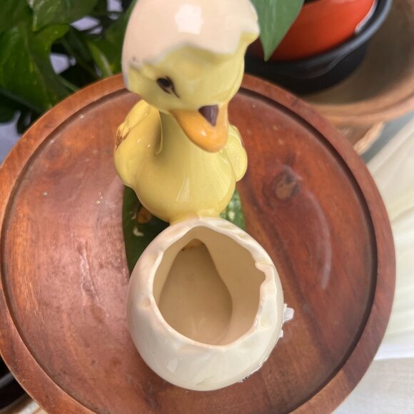 Vintage Ceramic Duck Planter | Easter Decor | Cottagecore Animal Figurine - Picture 4 of 5